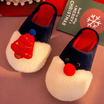 Winter Plush Slippers Christmas Cute Santa Claus And Christmas Tree Slipper Warm Anti-Slip House Shoes For Women myETYN