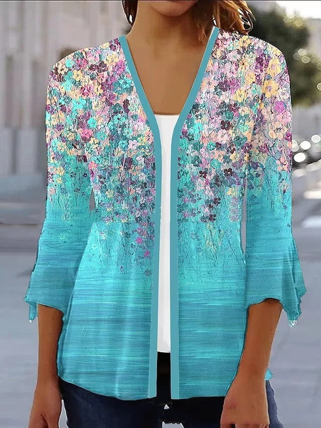 Women's Cardigan Printed T-shirt myETYN