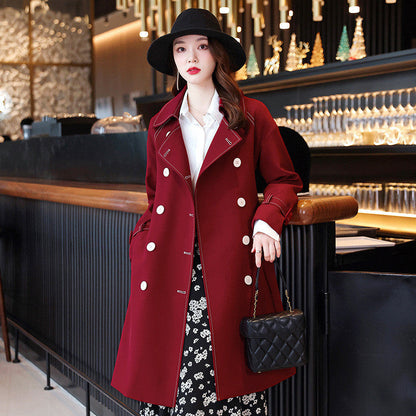 Women's Double-Breasted Lapel Drop Jacket myETYN