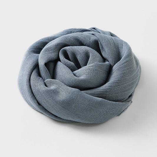 Women's Fashion Artistic Solid Color Cotton and Linen Scarf myETYN