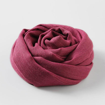 Women's Fashion Artistic Solid Color Cotton and Linen Scarf myETYN