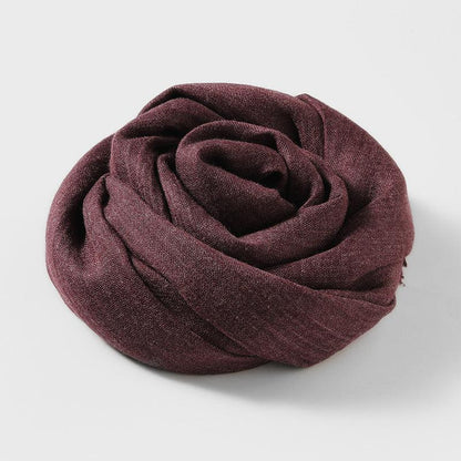 Women's Fashion Artistic Solid Color Cotton and Linen Scarf myETYN