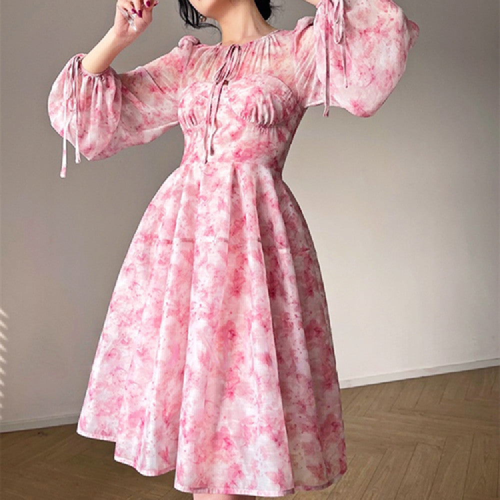 Women's Fashion Chiffon Print Dress myETYN