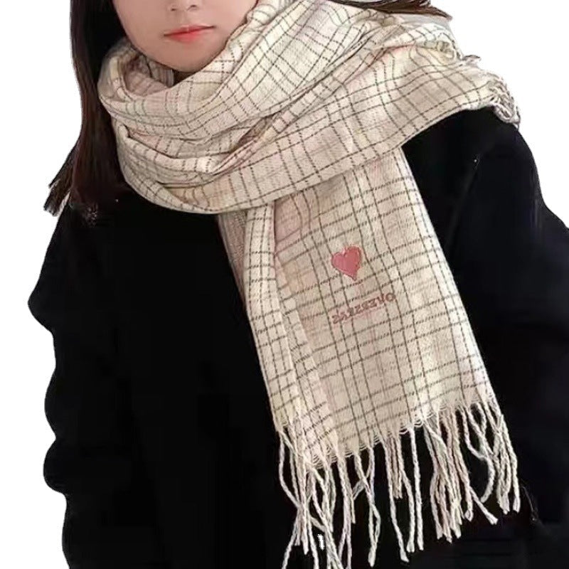 Women's Fashion Love Warm Faux Cashmere Shawl Scarf myETYN