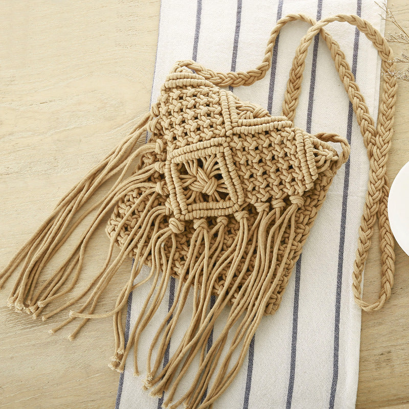 Women's Fashion Retro Tassel Crossbody Straw Bag myETYN