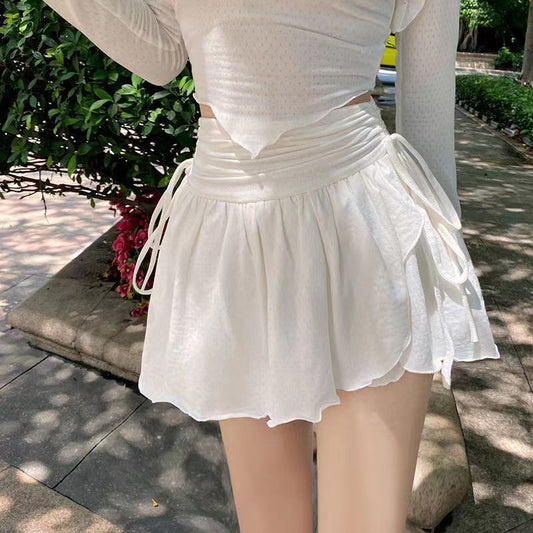 Women's Fashion White Pleated Skirt myETYN