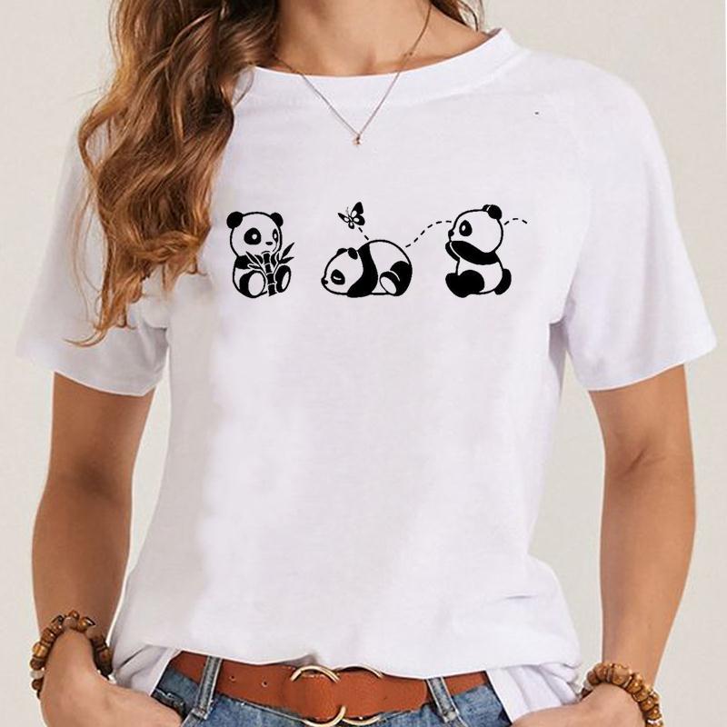 Women's Fashionable Simple Printed Short-sleeved T-shirt myETYN