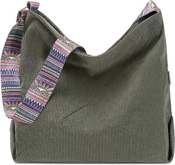 Women's Large Crossbody Fashion Corduroy Retro Hobo Fashion Shoulder Bag myETYN