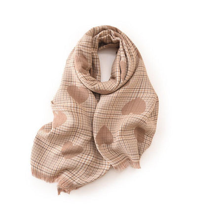 Women's Love Print Mid-length Scarf myETYN