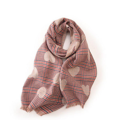 Women's Love Print Mid-length Scarf myETYN