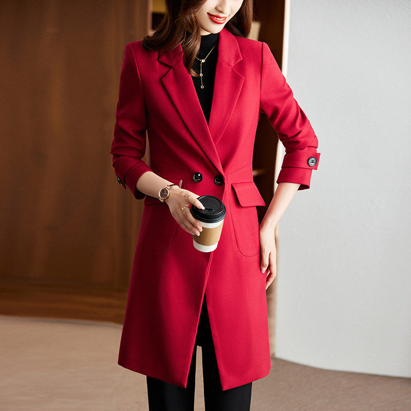 Women's Professional Long Suit Trench Coat myETYN