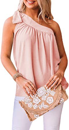 Women's Summer New Asymmetric One-shoulder Vest Slim Top myETYN