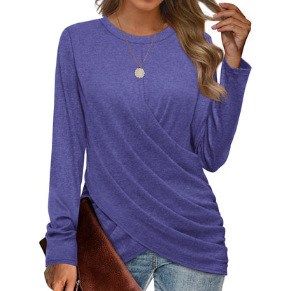 Women's T-shirt Casual Round Neck Cross myETYN