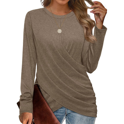 Women's T-shirt Casual Round Neck Cross myETYN