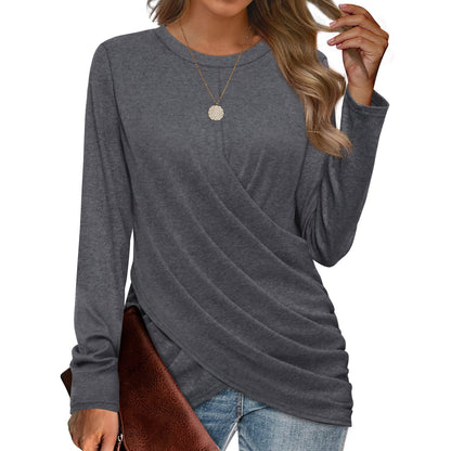 Women's T-shirt Casual Round Neck Cross myETYN