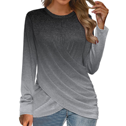 Women's T-shirt Casual Round Neck Cross myETYN