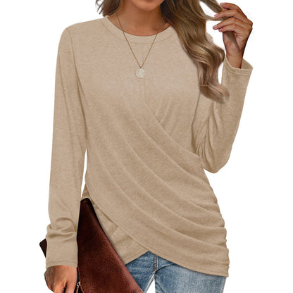 Women's T-shirt Casual Round Neck Cross myETYN