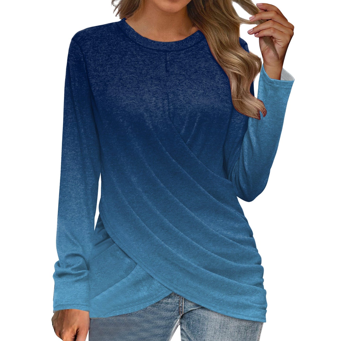 Women's T-shirt Casual Round Neck Cross myETYN