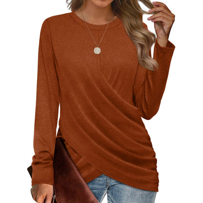 Women's T-shirt Casual Round Neck Cross myETYN