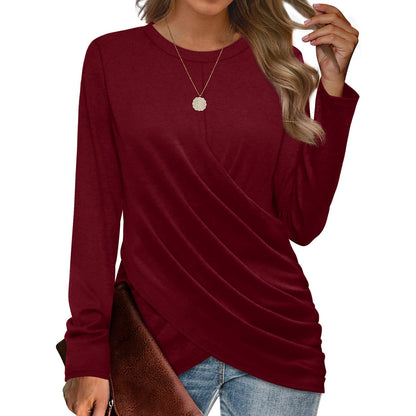 Women's T-shirt Casual Round Neck Cross myETYN