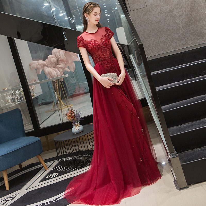 Women's Temperament Fashion A-line Hem Evening Dress myETYN