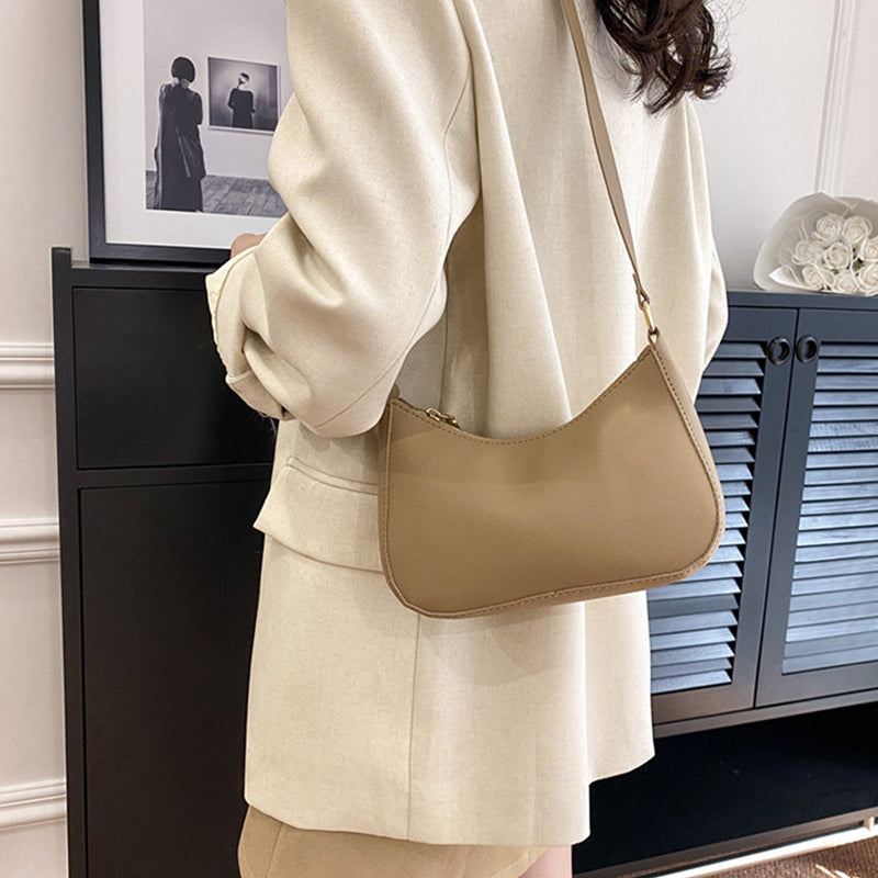 Women's Underarm Bag Solid Color Small Square Handbag Fashion Shoulder Bags myETYN