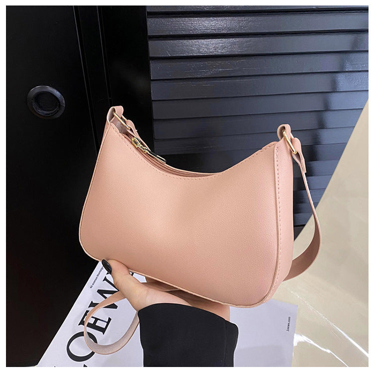 Women's Underarm Bag Solid Color Small Square Handbag Fashion Shoulder Bags myETYN