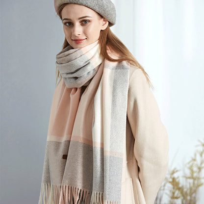 Wool Plaid Women Autumn And Winter Warm Scarf myETYN