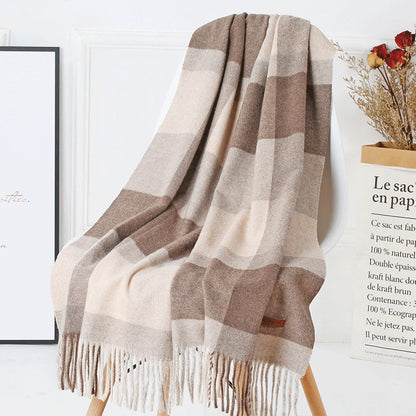 Wool Plaid Women Autumn And Winter Warm Scarf myETYN