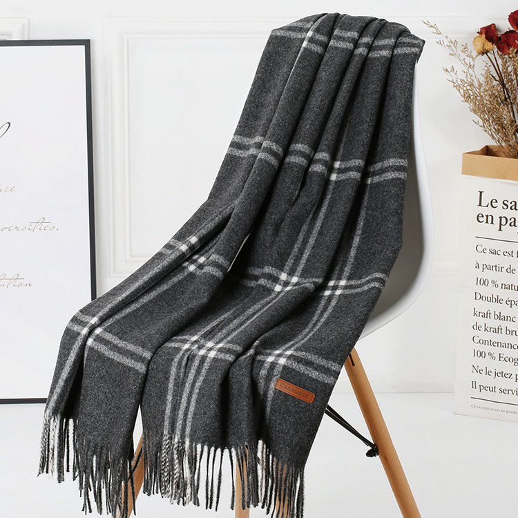 Wool Plaid Women Autumn And Winter Warm Scarf myETYN