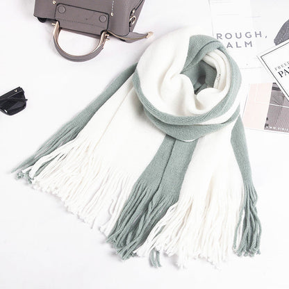 Woolen Scarf Women Knitted Bib Shawl myETYN