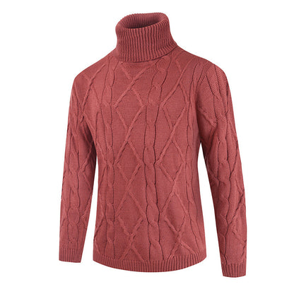 Turtleneck Sweater Men Loose Solid Color - myETYN