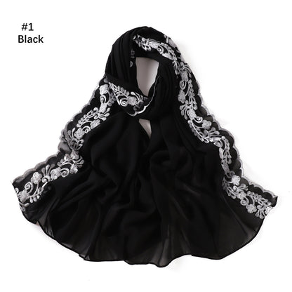 Fashion Solid Color Chiffon Women's Scarf