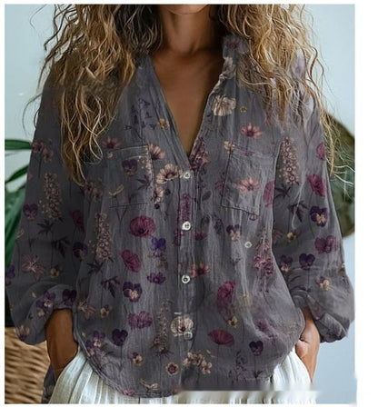 3D Printed Abstract Pattern Women's Long-Sleeved Blouse – Fashion Meets Comfort