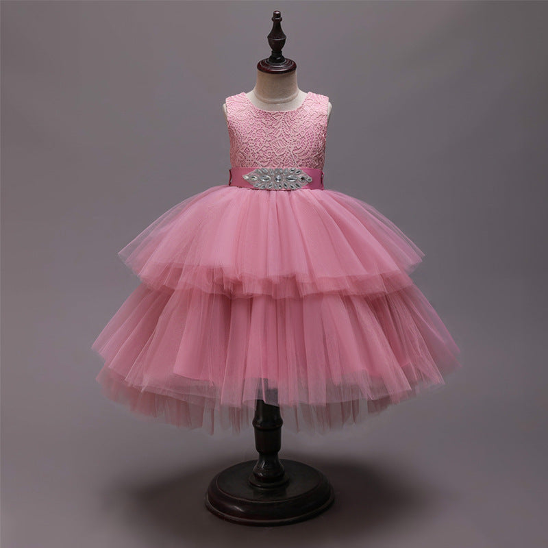 European And American Backless Cake Princess Dress