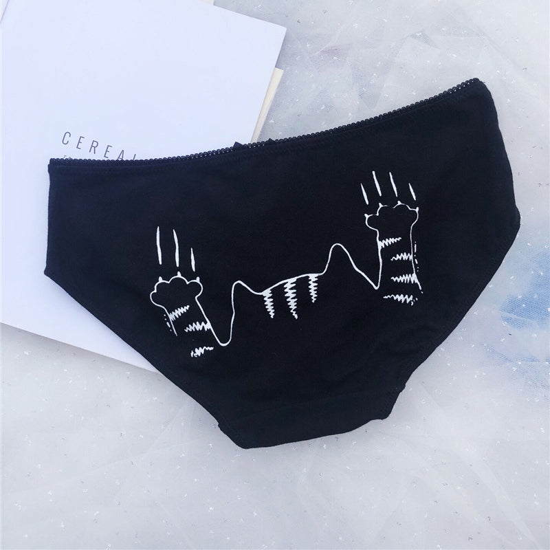 Japanese Cute Cartoon Printed Underwear Comfortable Cotton Mid-low Waist Breathable Underwear - myETYN