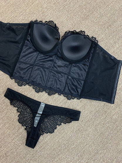 Deep V Bra Set Push Up