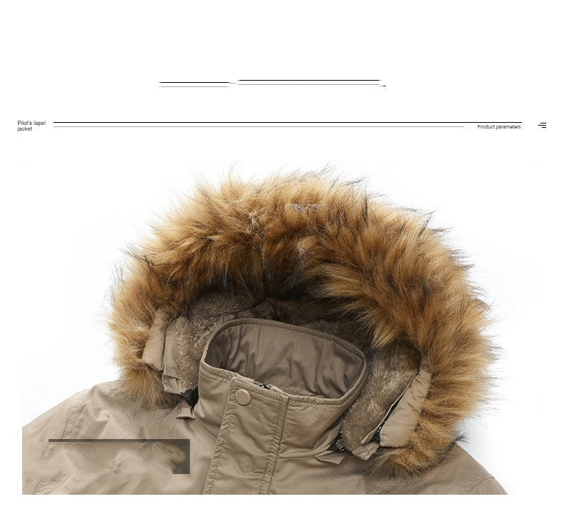 Winter Coat Men's Cashmere Long Cotton-padded Jacket - myETYN