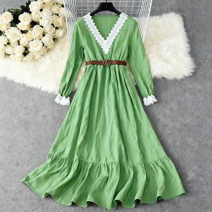 Women's Retro Bohemian Long Cotton And Linen Dress