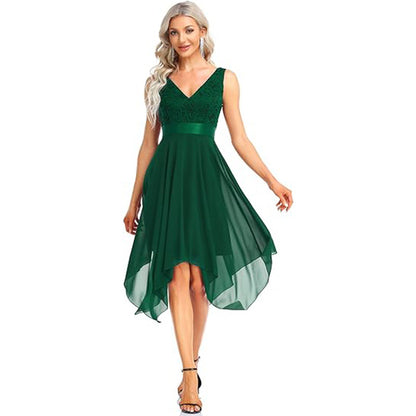 Women’s Lace Chiffon Cocktail Ball Gown