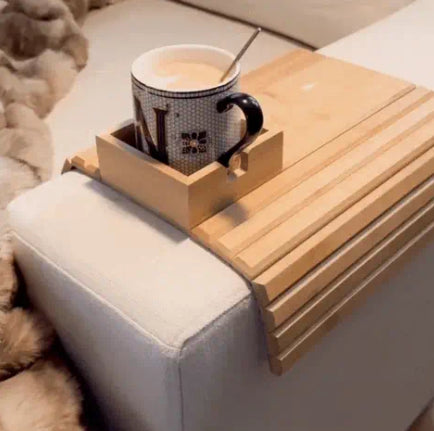 Modern Minimalist Bamboo Sofa Tray - myETYN