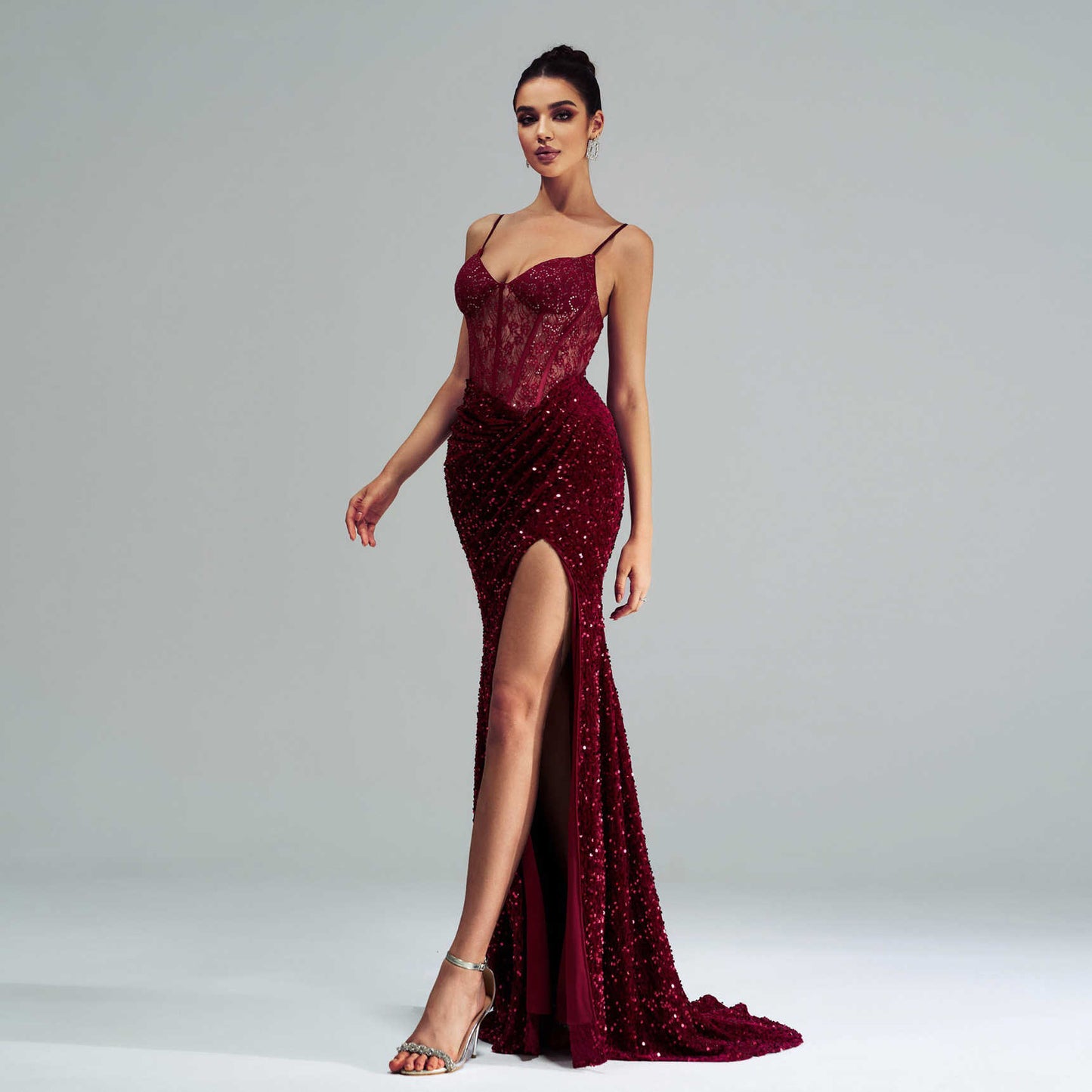 Sequin Birthday Party Dresses Long Prom Evening