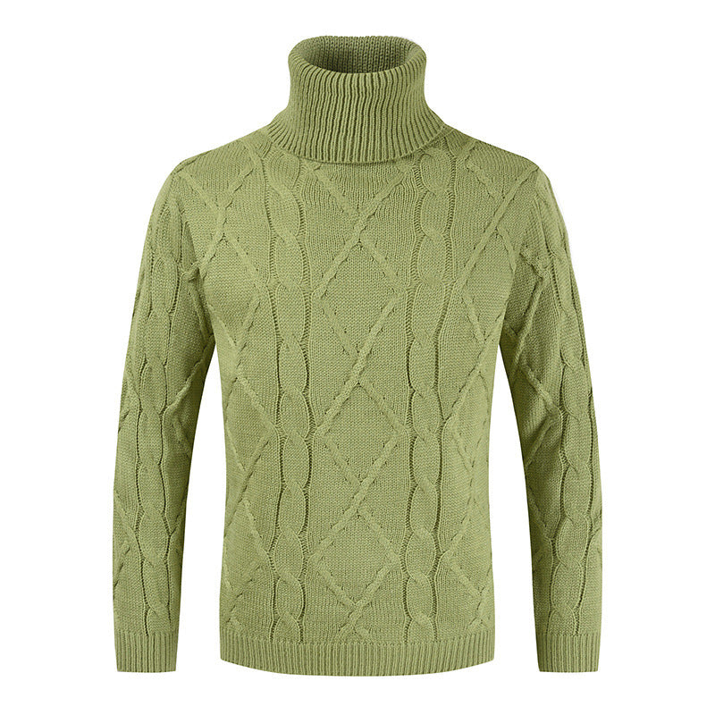 Turtleneck Sweater Men Loose Solid Color - myETYN