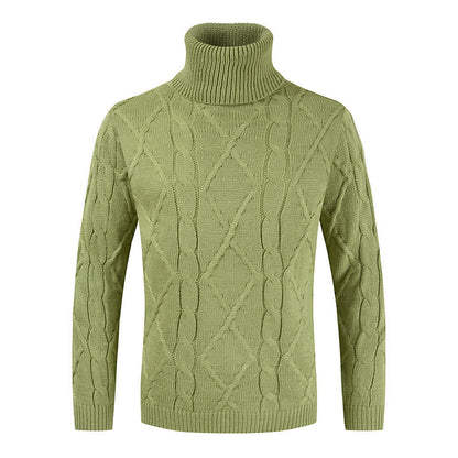 Turtleneck Sweater Men Loose Solid Color - myETYN