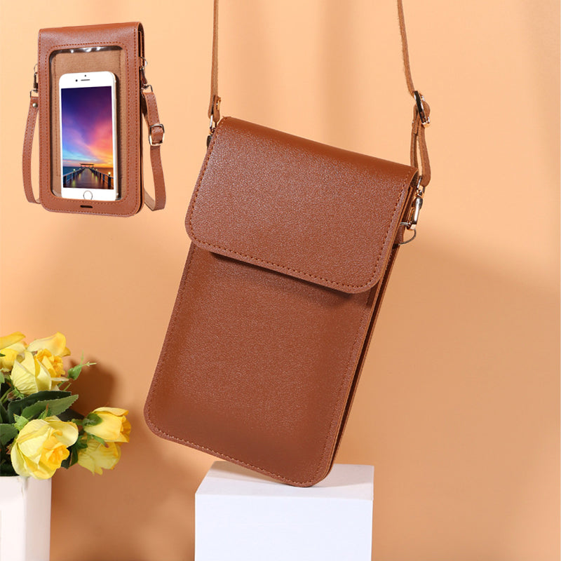 Mini Shoulder Crossbody Bags For Women Casual Solid Color Mobile Phone Bag Long Wallet - myETYN