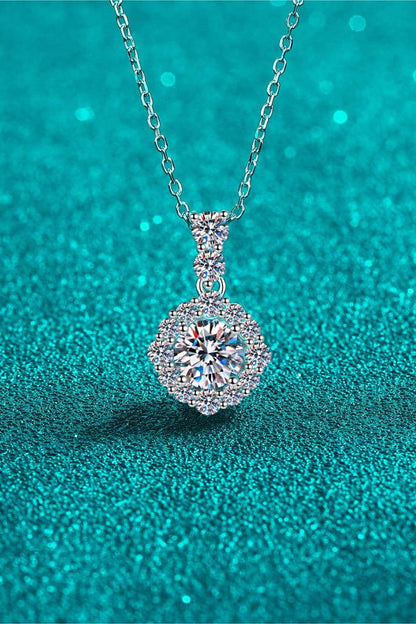 1 Carat Moissanite 925 Sterling Silver Necklace - myetyn