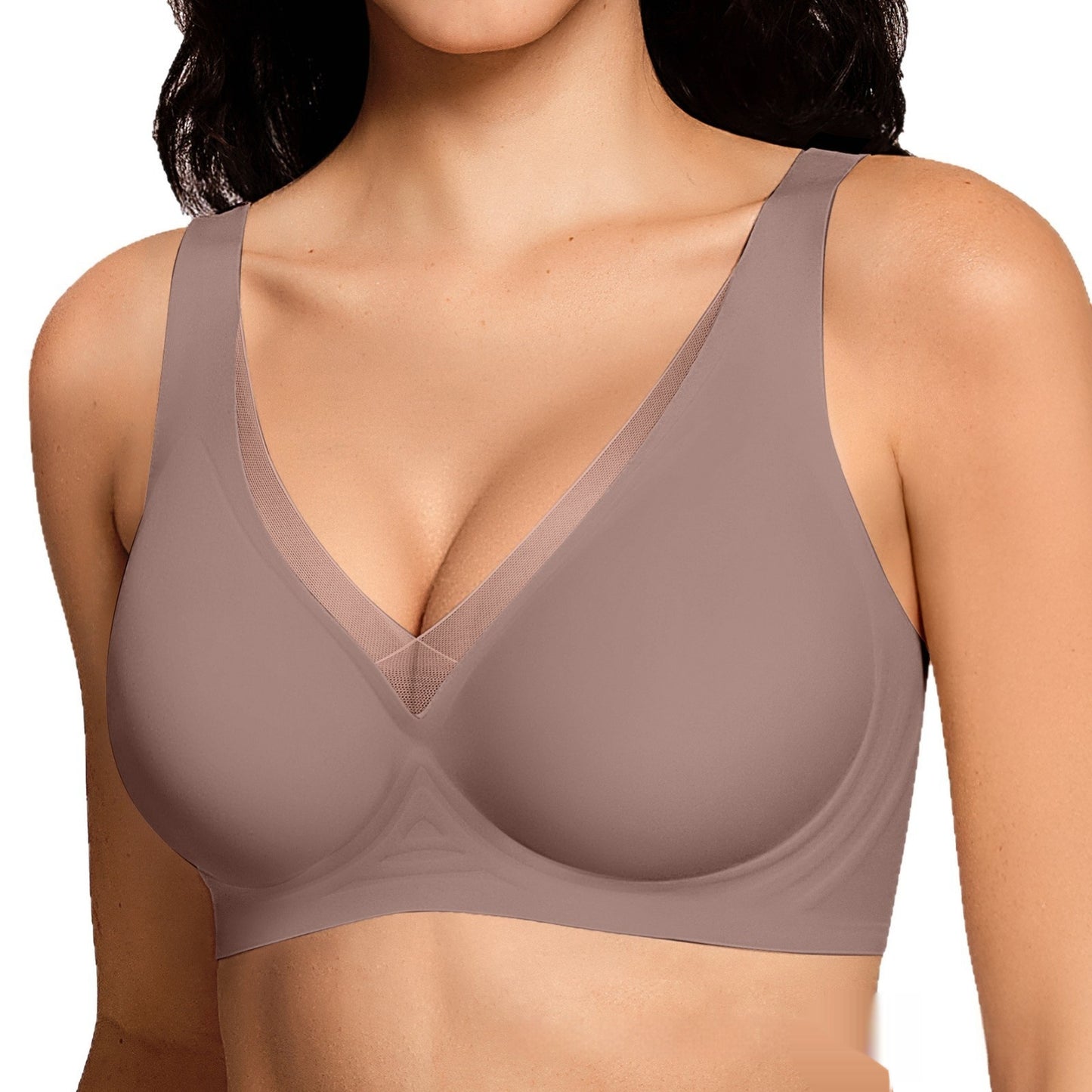 Seamless Wireless Deep-V Bra For European And American Styles