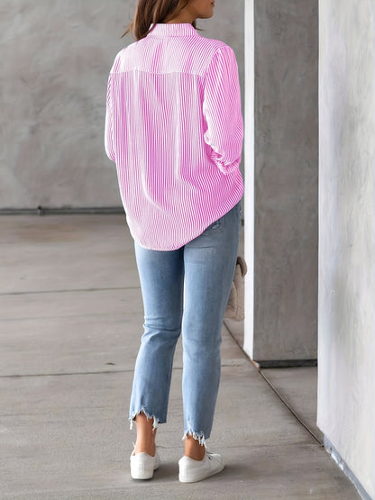 Classic Striped Casual, Business, Versatile Four Seasons Can Wear A Long-sleeved Shirt.