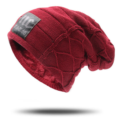 Winter Double Layer Fleece Thickened Men's Wool Knitted Hat - myETYN