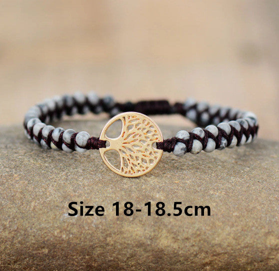 Natural Agate Beads, Hand-woven Yoga Friendship Lover Bracelet